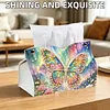 (25cm)Galaxy Pearl Butterfly DIY Diamond Painting PU Tissue Holder Box