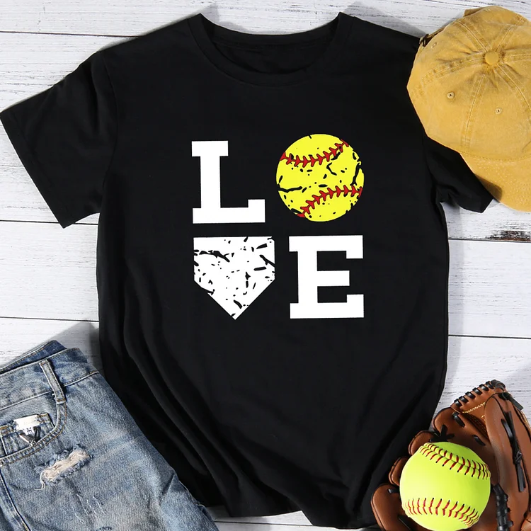 Softball Love T-Shirt Tee-014449-Annaletters