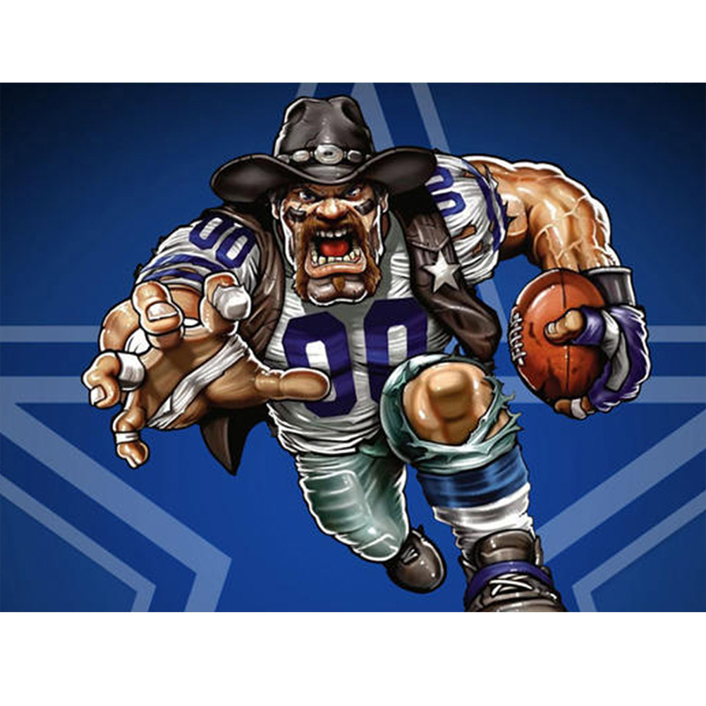 【LAST ONE】Dallas Cowboys Football Team 40*30CM(Canvas) Full Round Drill Diamond Painting gbfke
