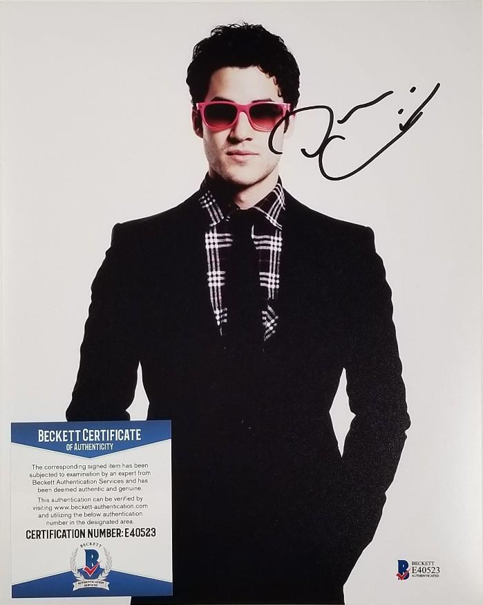 DARREN CRISS Signed 8x10 Photo Poster painting Glee American Crime Story Image14 Beckett BAS COA