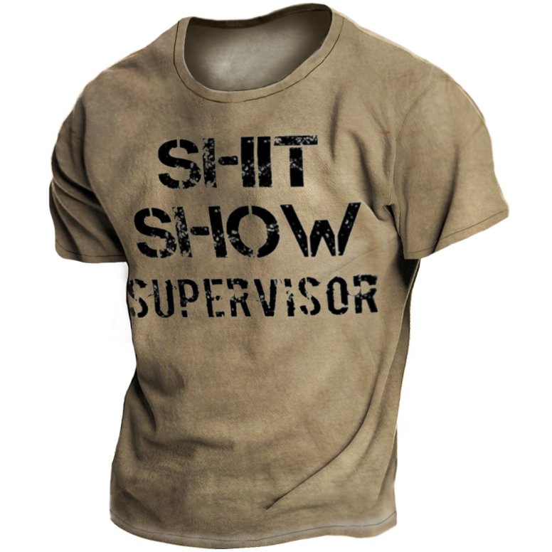 Shit Show Supervisor Short Sleeve Crew Neck T-shirt-Compassnice®