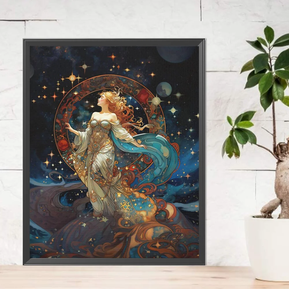 Partial AB Diamond Painting - Full Round Drill - Star Goddess(Canvas|45*55cm)