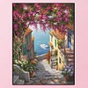 A Corner Of The Seaside City - 11CT Stamped Cross Stitch - 40*50cm