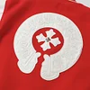 Chrome Hearts Red Cross Varsity Jacket - White Sleeve Gothic Street Baseball Coat D68