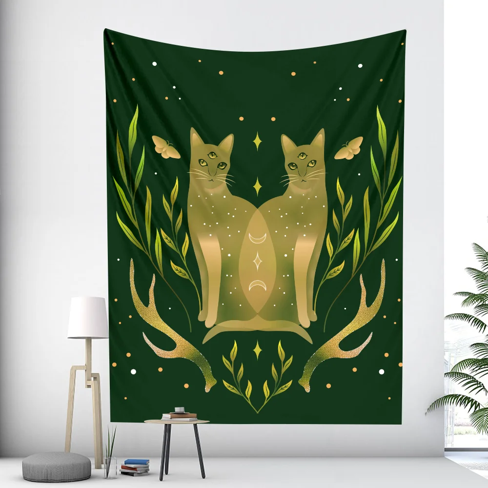 Nigikala woman psychedelic scene mandala home decor art tapestry hippie boho tarot pretty room wall decor