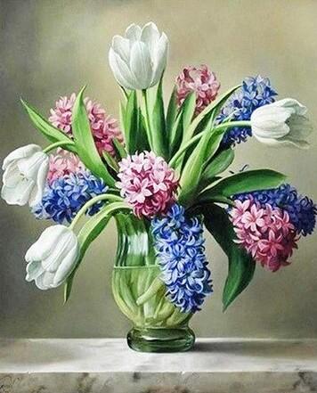 

Hyacinth Flower – Paint By Numbers - 40*50CM, 501 Original