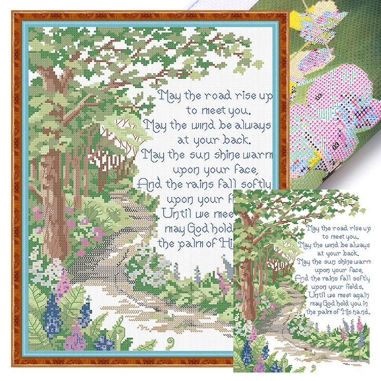 『Joy Sunday』Miss Letters - 14CT Stamped Eco-Friendly Cotton Thread Cross Stitch(29*40cm)(Backstitch)