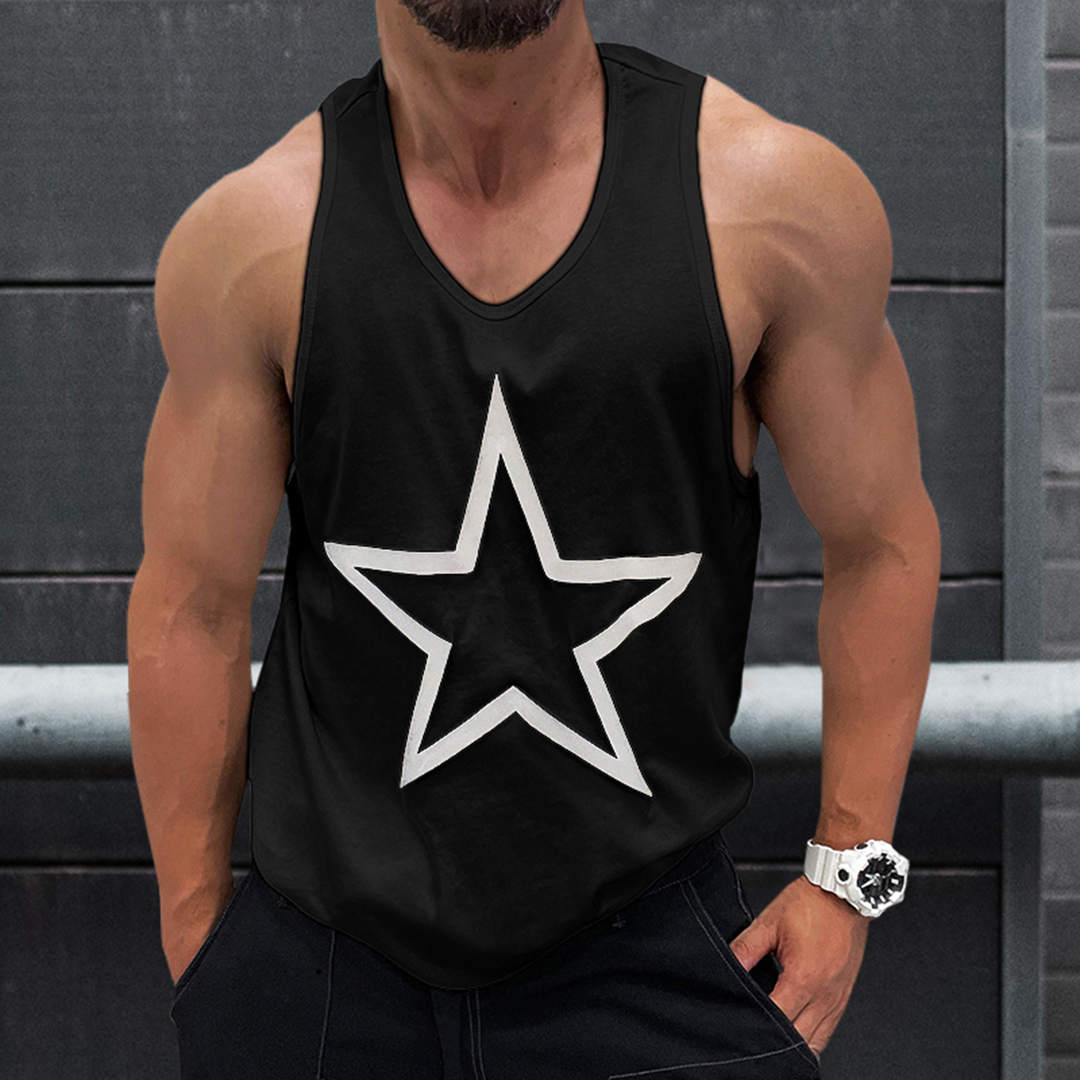 Men's Solid Color Print Versatile Casual Tank Top