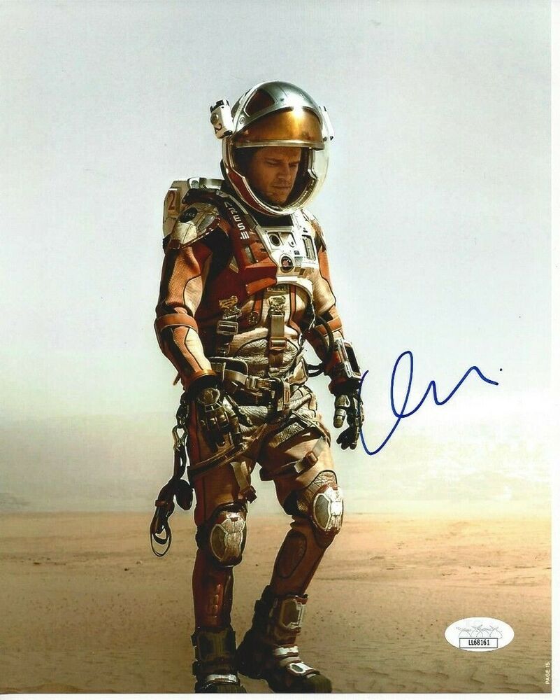 Matt Damon Autographed 8x10 Actor Interstellar JSA  C194