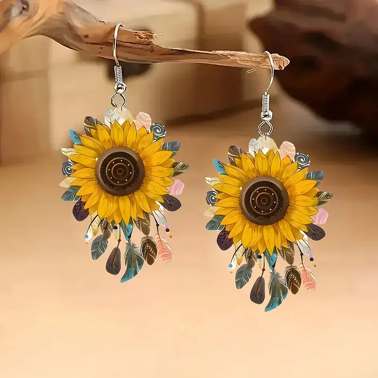VChics Ukraine Hopeful Sunflower Earrings