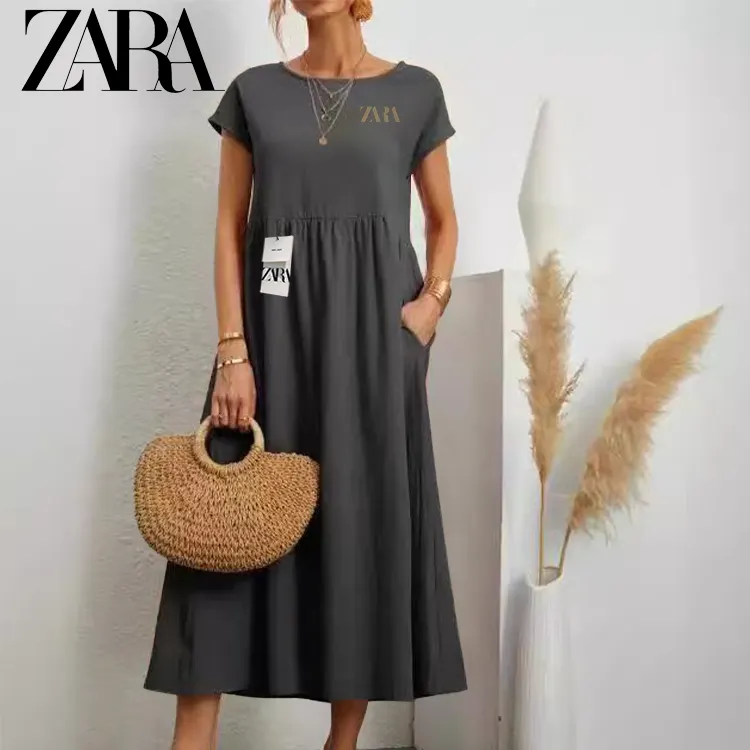 Długa sukienka damska w stylu ZARA &ndash; Elegancka, wygodna i przewiewna