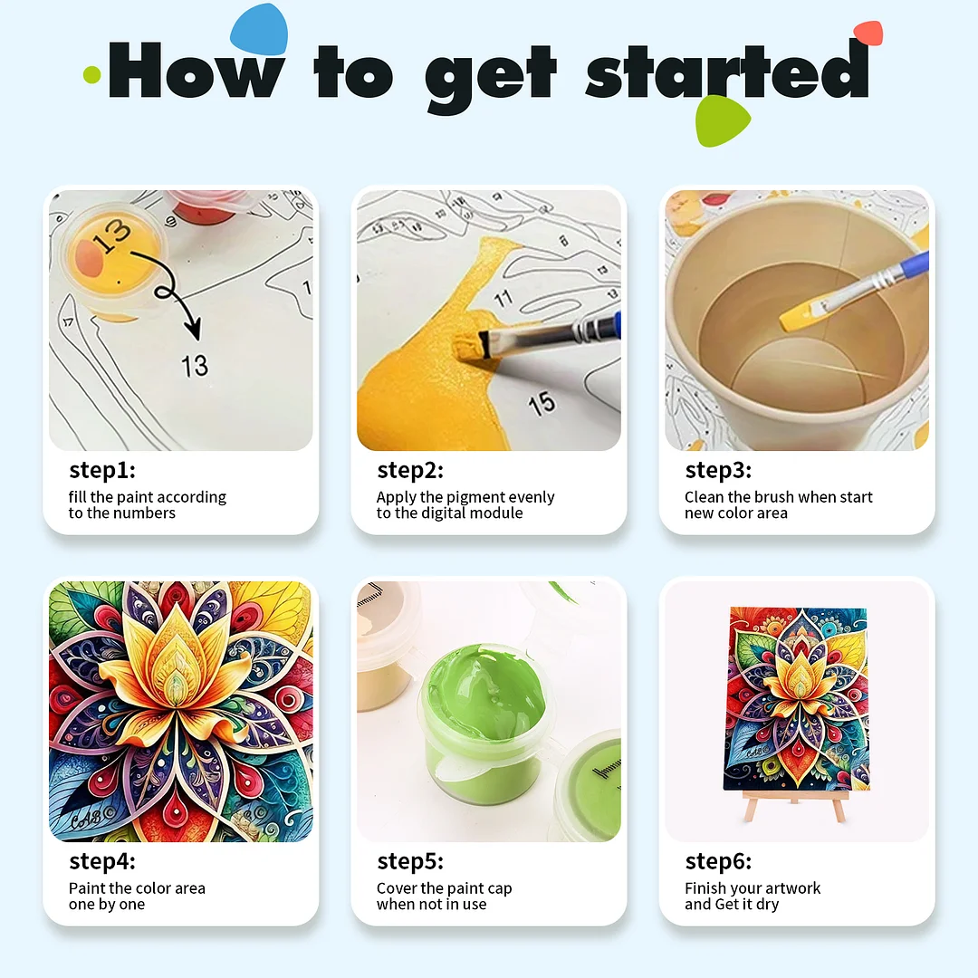 DIY Mandalas Paint by Numbers Kits Drawing Paintwork on Canvas 15.75x19.69inch Without Frame Canvas Oil Painting Number Painting for Beginners Adults Gift Home Wall Decor