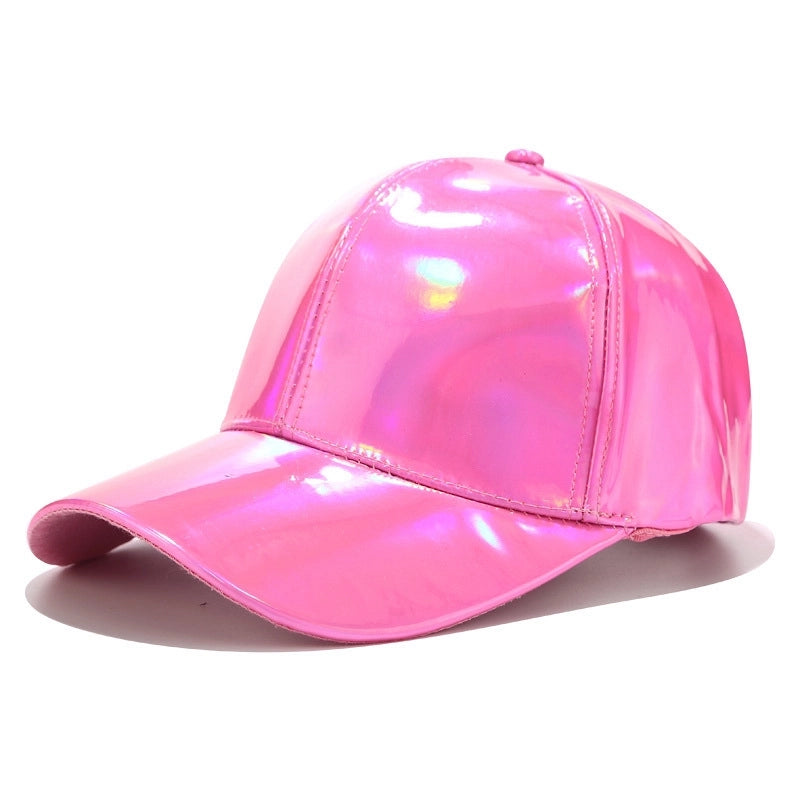 New Light Laser Baseball Cap Men’s Street Trendy PU Cap Women’s Hot Hat