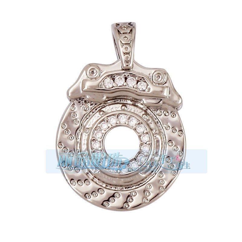 1 Piece Copper Geometric Heart Shape Snowflake Pendant Jewelry Accessories