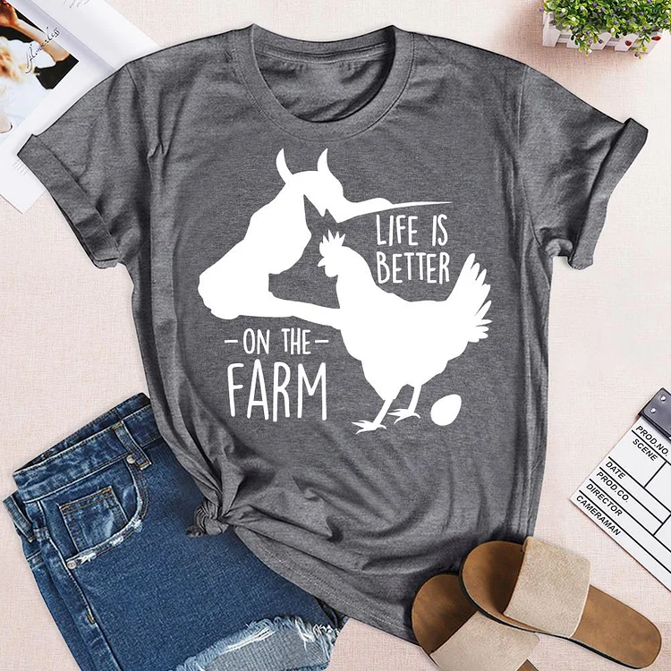 PSL - life is better on the farm village life T-shirt Tee -04258