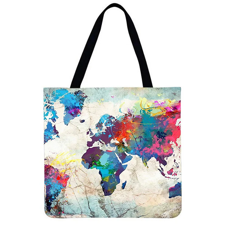 Map - Linen Tote Bag