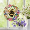 Diamond Painting Window Hanging Kit Floral Honeybee 9.45x9.45in