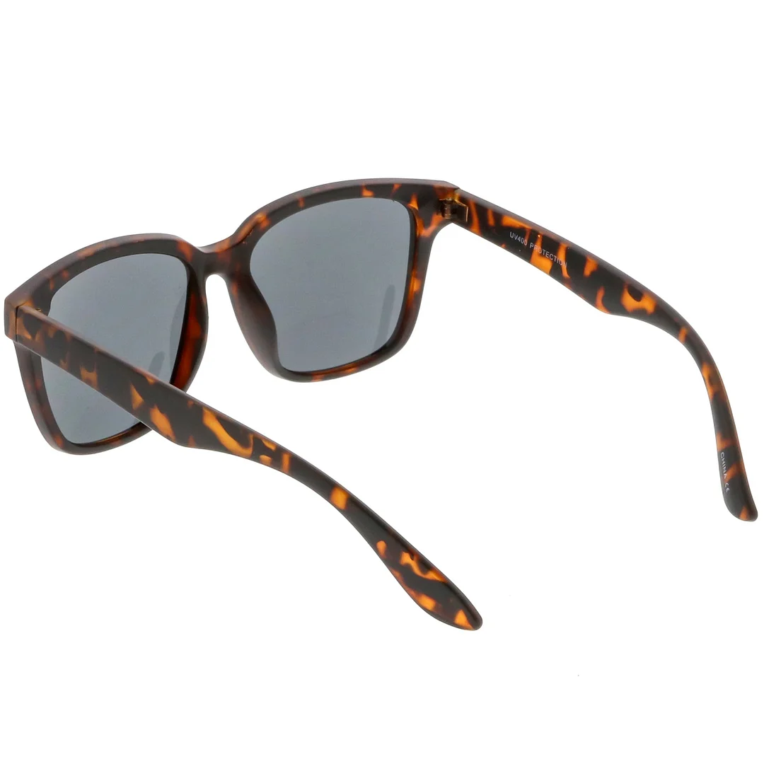 Large Horn Rimmed glasses Wide Arms Square Lens 57mm