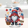Diamond Painting Acrylic Single Sided July Independence Day Gnome Ornaments Tabletop Home Office Decor