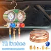 72 Inch Oil Pressure Line Gauge Kit Copper Set of Copper Tube and Threaded Parts