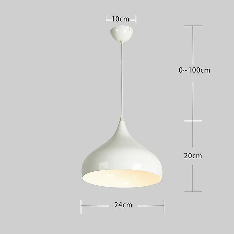 9.44'' LED Curvy Painted Bowled Pendant Light Hanging Lamp Island Lights - Appledas