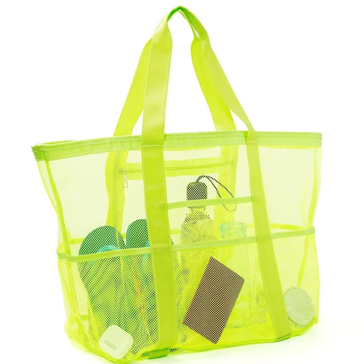 One Shoulder Mesh Beach Bag