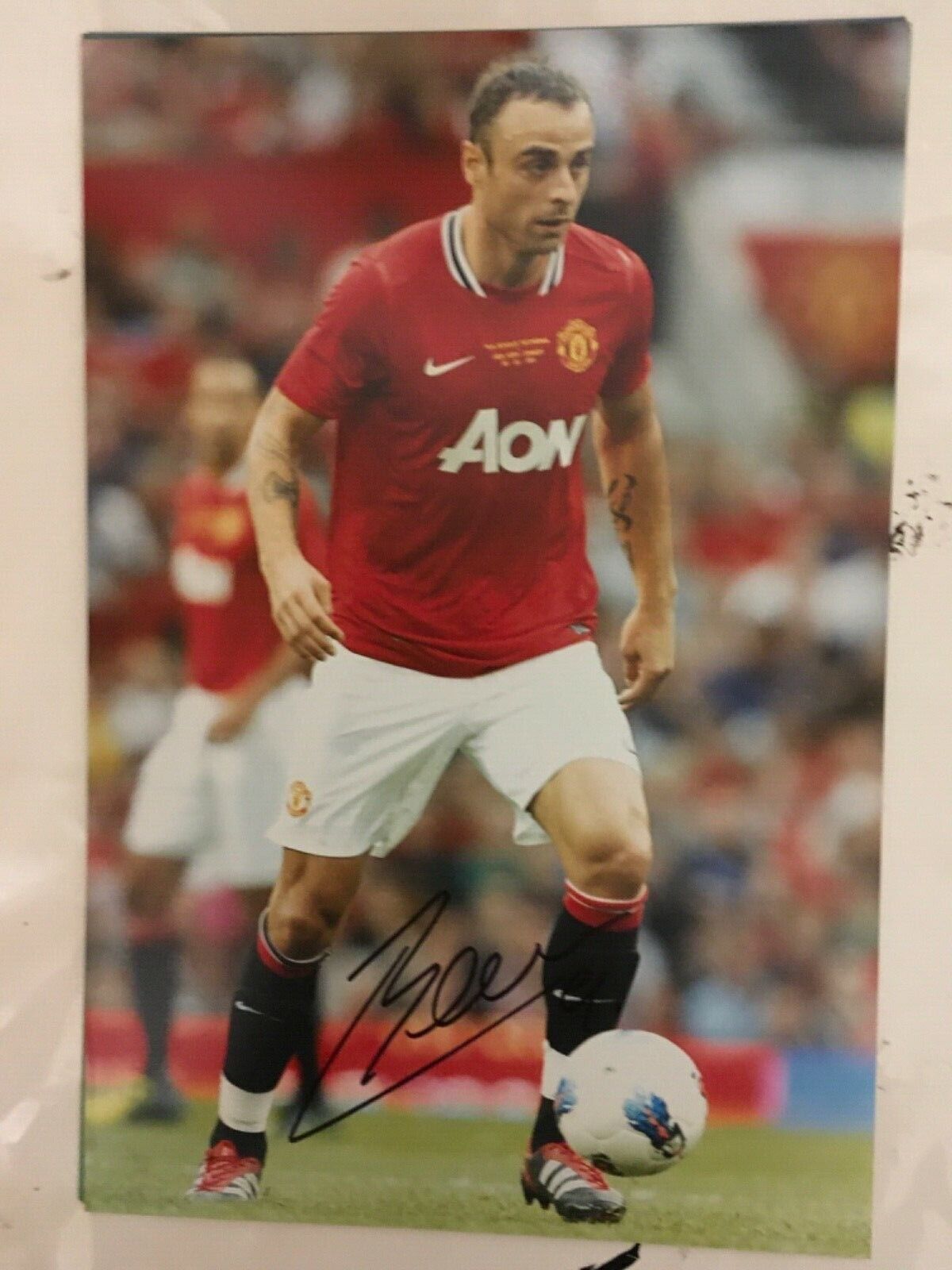 Legend Manchester United Dimitar BERBATOV Signed 12x8 Photo Poster painting Football Rare