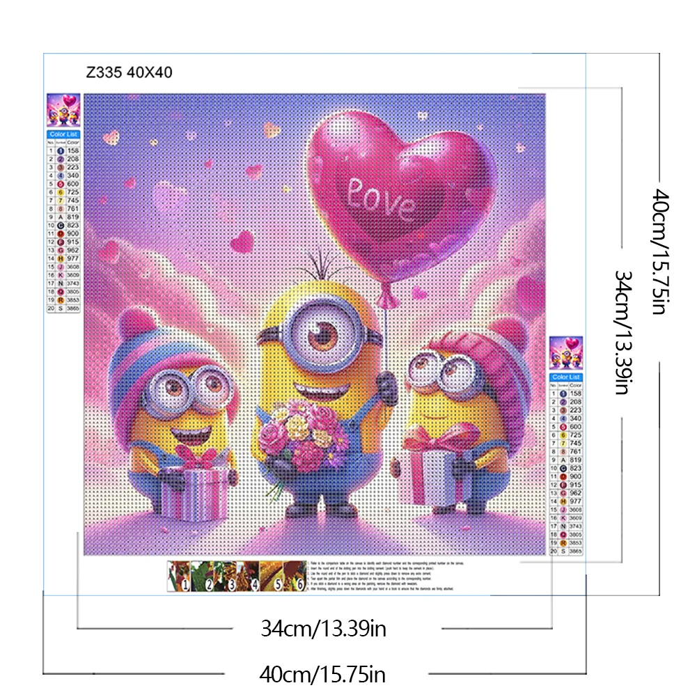Diamond Painting - Full Round Drill - Minions(Canvas|40*40cm)