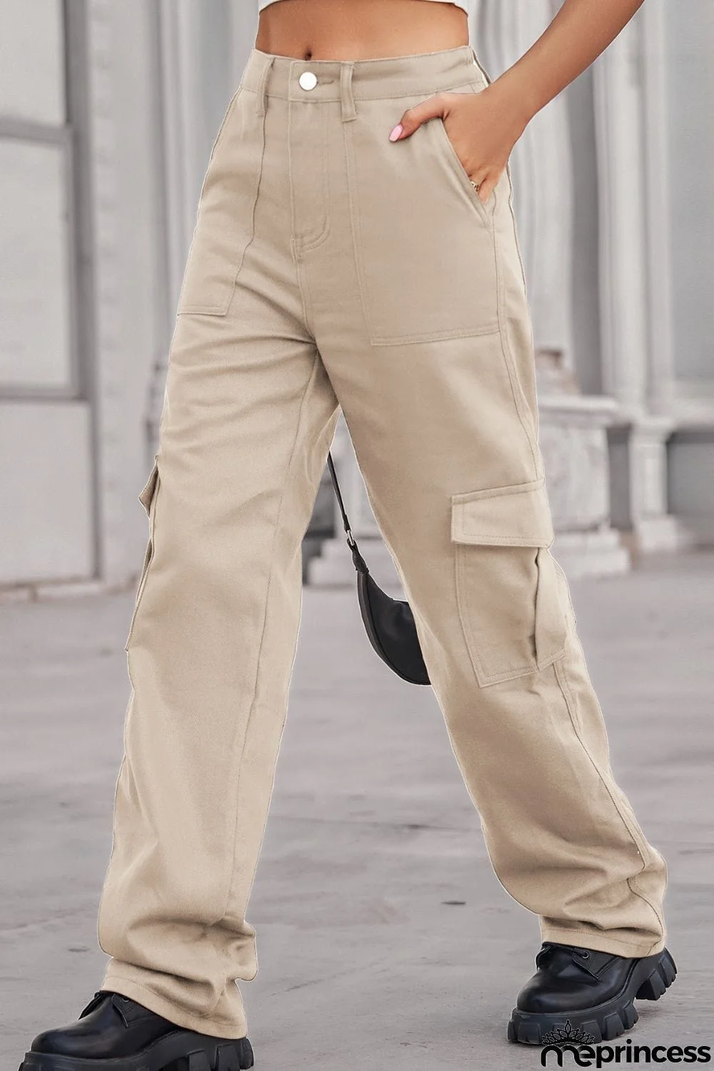 Long Straight Leg Jeans with Pockets