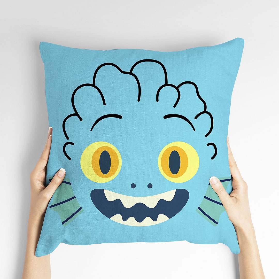Luca Sea Monster Square Pillowcase Decorative Throw Pillow Case Home Cushion Cover
