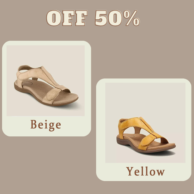 🔥Last Day Promotion 50% OFF - Comfortable Women's Velcro Wedge Orthopedic Sandals