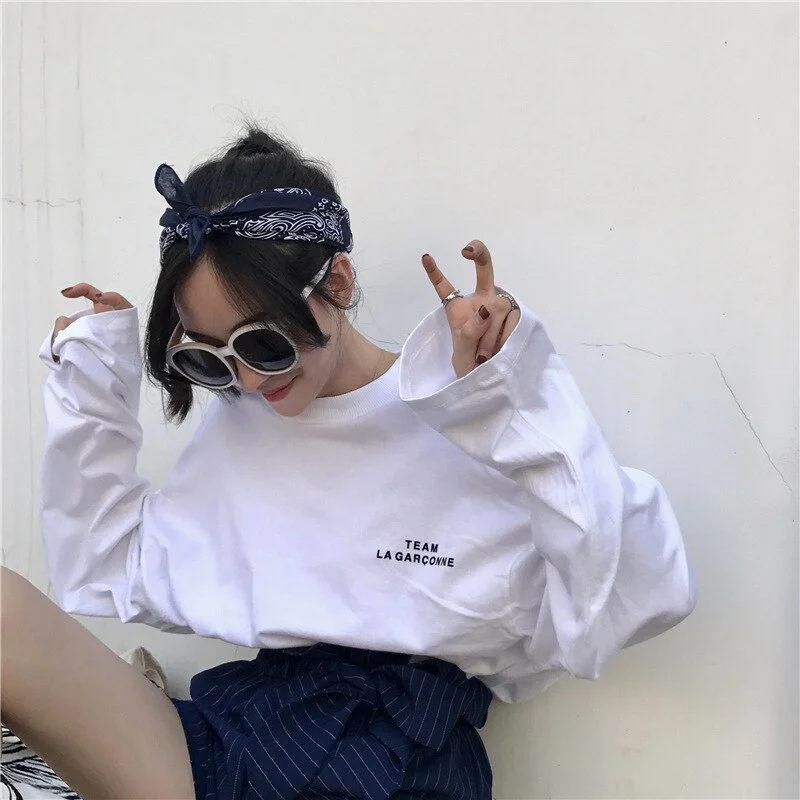 Women's T-shirts  woman tshirts 2023 Women's Long-Sleeved T-shirt Loose Top Women's shirt Wholesale WBX3311