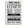 Toilet Rules - Metal Tin Signs(8*12Inch/12*16Inch)