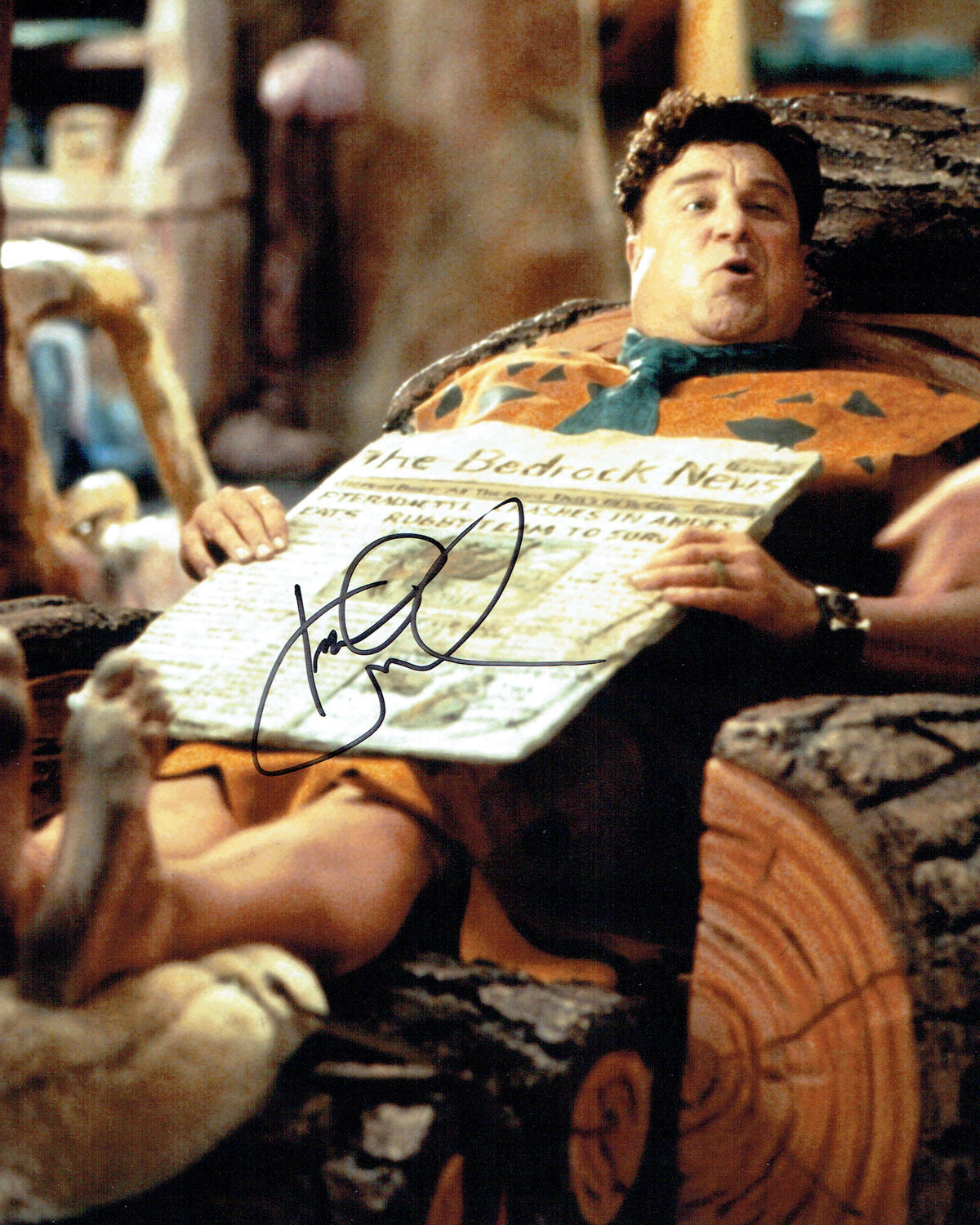 John GOODMAN SIGNED Autograph 10x8 Fred FLINTSTONE Photo Poster painting AFTAL COA