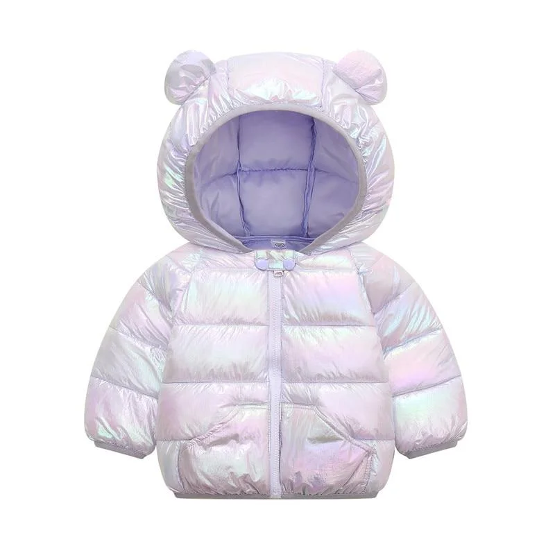 Children Solid Color Coat Boys Trendy Cotton Clothes Girls Fashion Hooded Outerwear Kids Casual Warm Jacket Kids Winter Clothes
