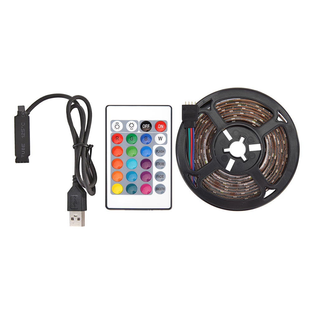 

SMD 2835 USB LED Remote Strip Light IP65 Waterproof RGB Flexible Tape Lamp, 2m, 501 Original