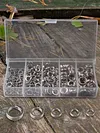 200Pcs Fishing Split Rings Fishing Connectors Snap Rings for Link Fishing Hooks