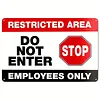Restricted - Vintage Metal Signs(12*16Inch) - Warning