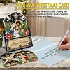 6Pcs DIY Pearl Diamond Painting Christmas Cards, 3D Greeting Card Craft Kits with Resin Pearls, Handmade Holiday Cards for Adults, Christmas Gifts & Decorations