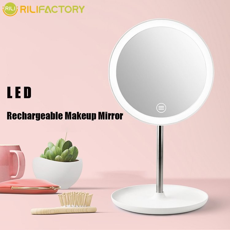 led rechargeable makeup mirror