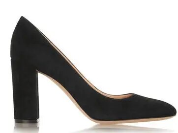 VCSHOES Fall Ladies Suede Leather Chunky High Heels Solid Pumps Women Simple Round Toe Party Thick Heels Dress Pump Shoes