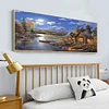 Riverside Lodge - Round Drill Diamond Painting - 80*40CM - Large Size