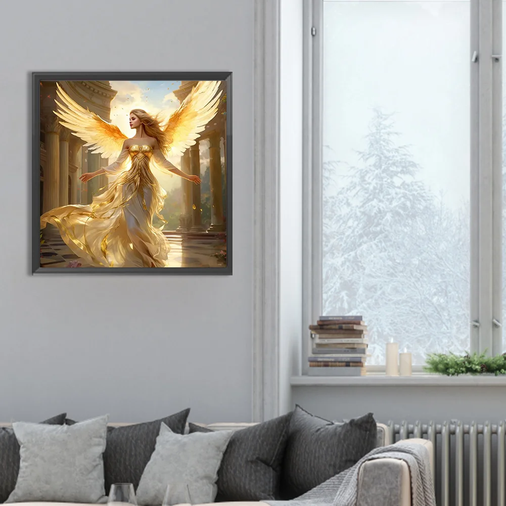 Diamond Painting - Full Round Drill - Angel Woman(Canvas|30*30cm)