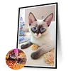 Diamond Painting-DIY Full Round Drill Cat(45*30 cm)