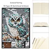(US Local)5D DIY Owl Diamond Art Painting Notebook Kit Crystal Notepad Sketchbook Gifts