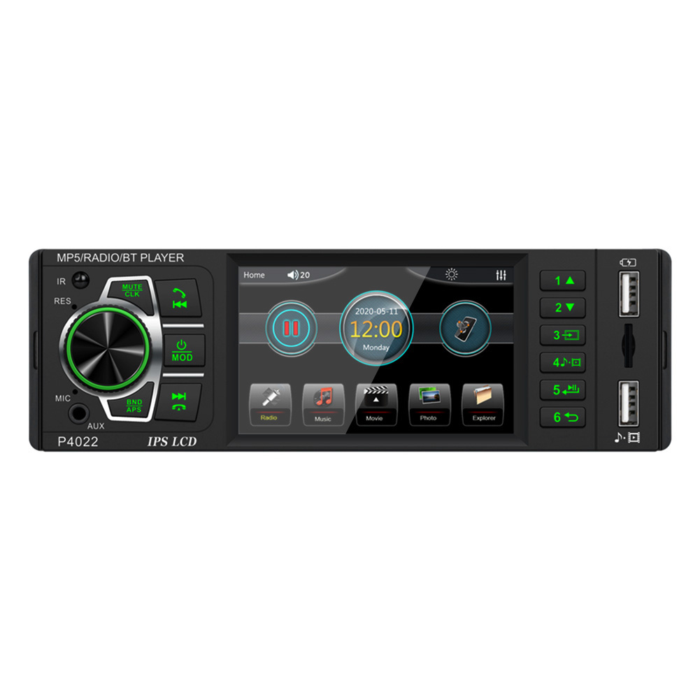 

P4022 1 DIN Head Unit 3.8 inch Touchscreen Bluetooth Aux-in TF USB FM Radio, W/ cam, 501 Original