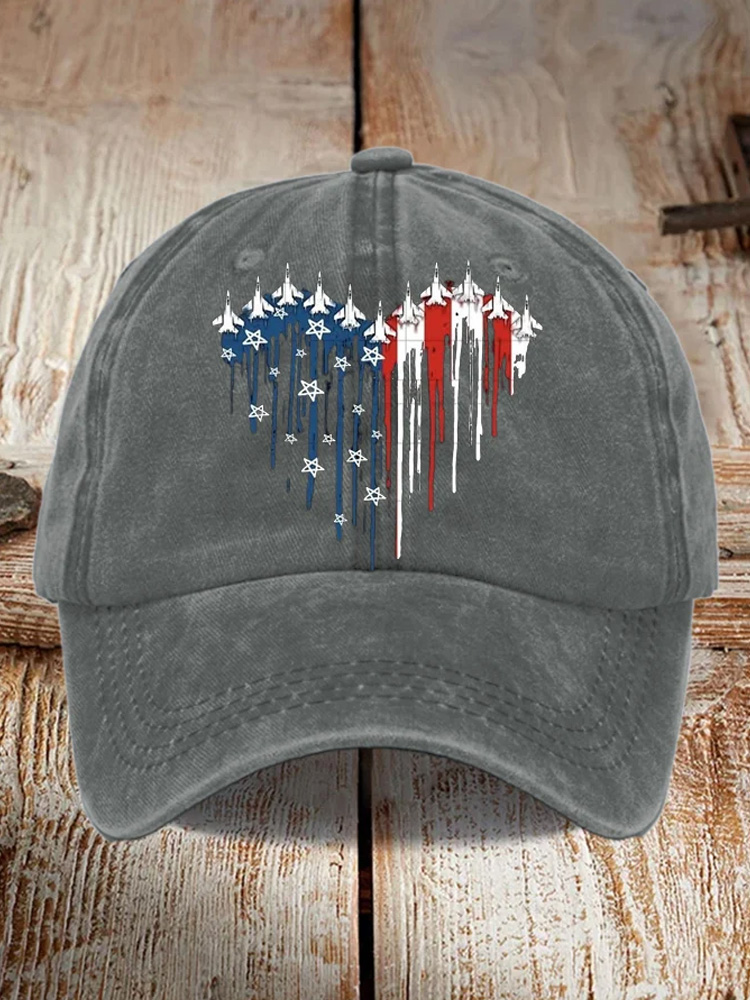 Comstylish Unisex Distressed Washed Cotton Print Hat