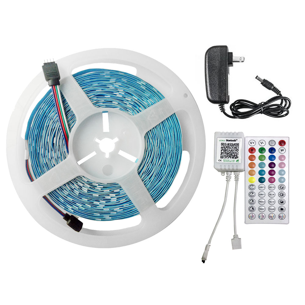 

LED Strip Light APP Bluetooth Remote Control RGB Flexible Tape Ribbon Lamp, Us plug-5m, 501 Original