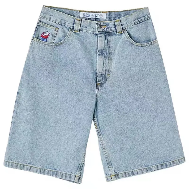 Brownm Pants Men's Loose Wide-Leg Retro Gradient Jeans Men's Tide Card High Street Straight Tube Overs