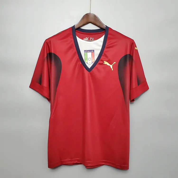 Italy 2006 Retro Goalkeeper Red Soccer Shirt